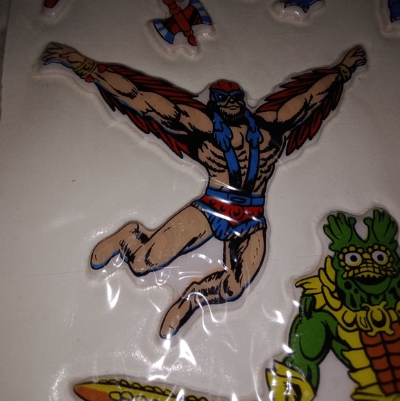 New Old Stock He-Man And The MASTERS Of The Universe Puffy Stickers Unpunched - Picture 6 of 11